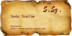 Soós Szelim névjegykártya